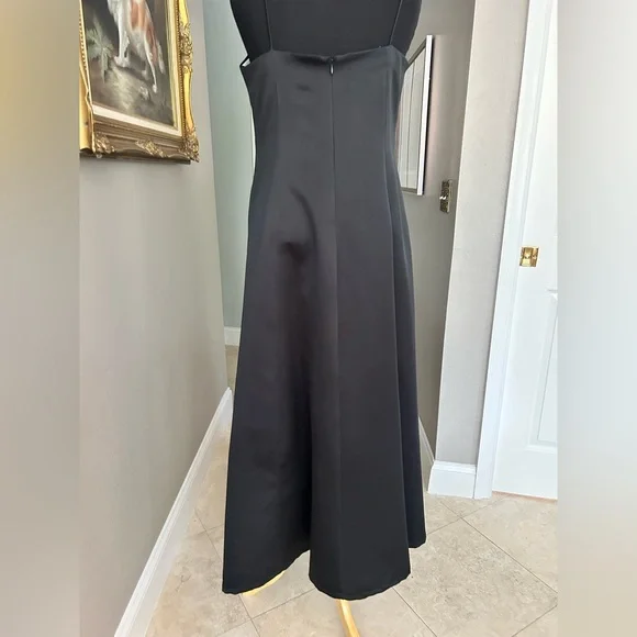 Cachet Vintage Tuxedo Contrast Princess Gown Split Front Evening Gown 16 - Picture 9 of 16